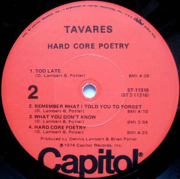 Tavares : Hard Core Poetry (LP,Album)