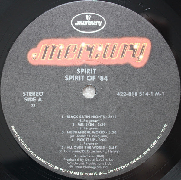 Spirit (8) : Spirit Of '84 (LP,Album)