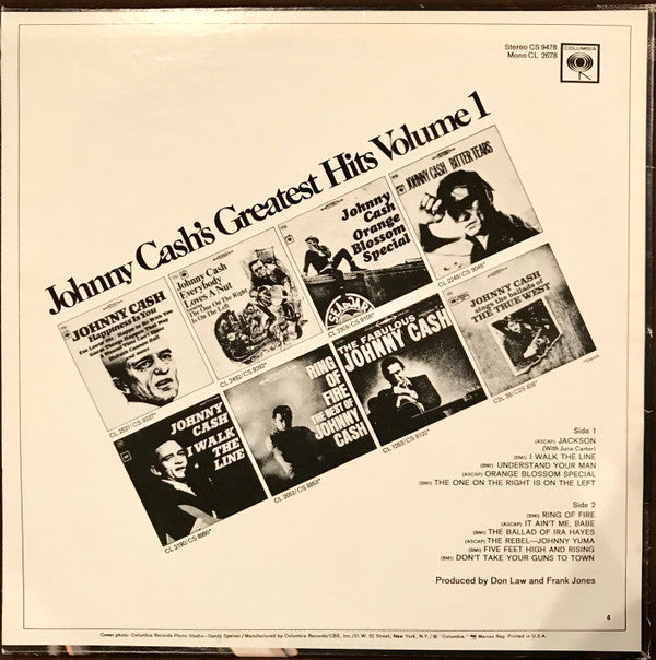 Johnny Cash : Johnny Cash's Greatest Hits Volume 1 (LP,Compilation,Reissue,Stereo)