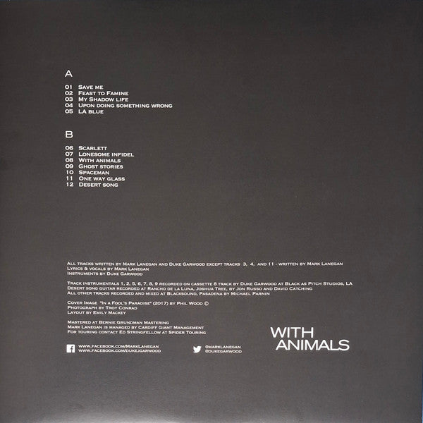 Mark Lanegan & Duke Garwood : With Animals (LP,Album,Limited Edition)