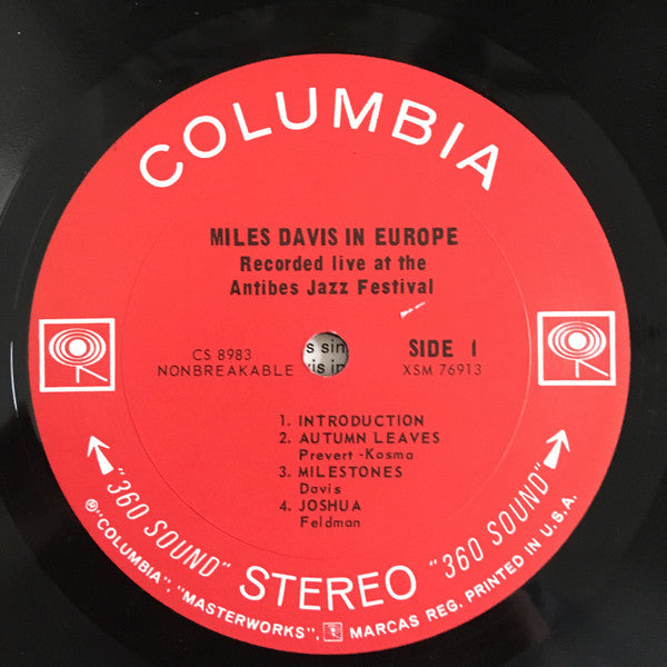 Miles Davis : Miles Davis In Europe (LP,Album,Stereo)