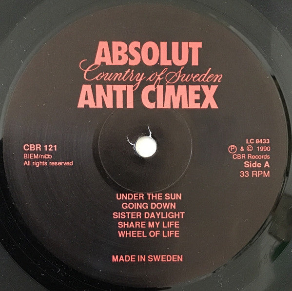 Anti Cimex : Absolut Country Of Sweden (LP,Album)