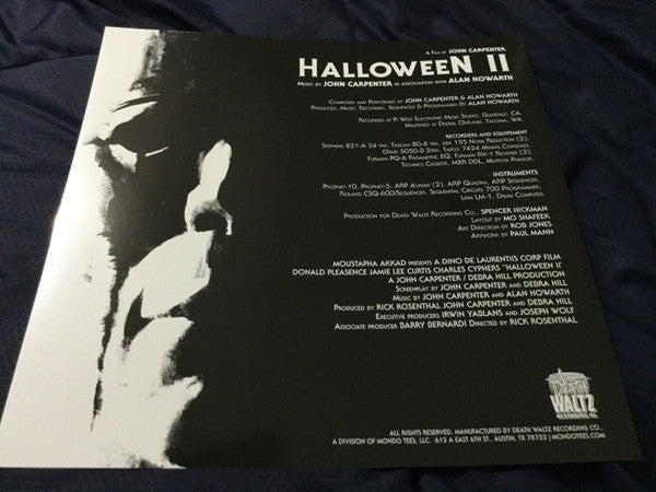 John Carpenter & Alan Howarth : Halloween II (LP,Limited Edition,Reissue)