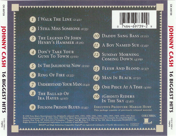 Johnny Cash : 16 Biggest Hits (HDCD,Compilation)