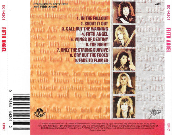 Fifth Angel : Fifth Angel (Album)