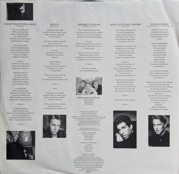 Johnny Hates Jazz : Turn Back The Clock (LP,Album)