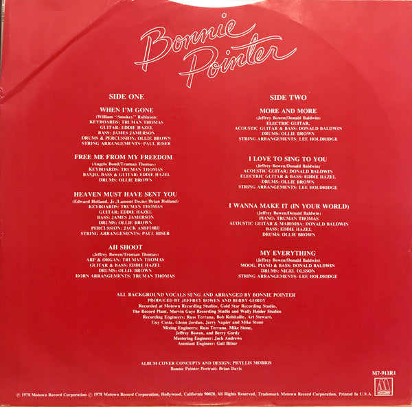 Bonnie Pointer : Bonnie Pointer (LP,Album)