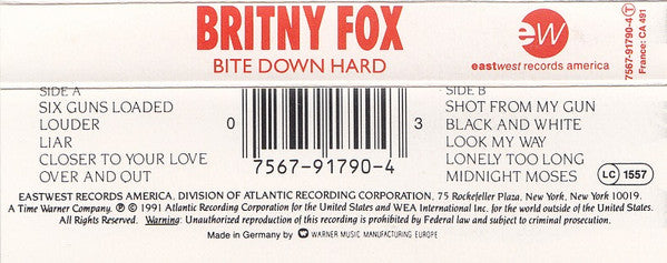Britny Fox : Bite Down Hard (Album)