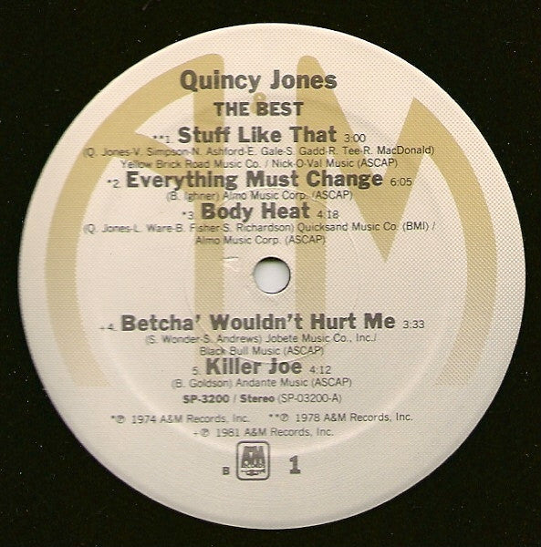 Quincy Jones : The Best (LP,Compilation)