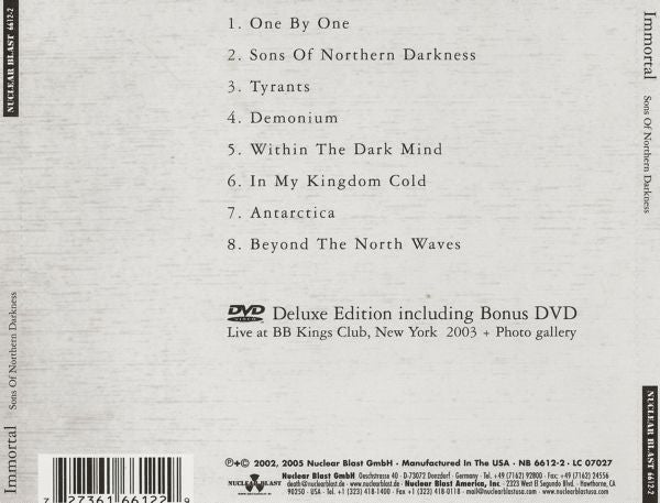 Immortal : Sons Of Northern Darkness (Album)