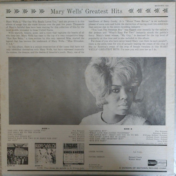 Mary Wells : Greatest Hits (LP,Compilation,Stereo)