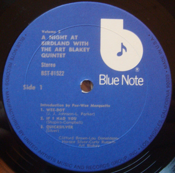 Art Blakey Quintet : A Night At Birdland, Volume 2 (LP,Compilation,Reissue,Stereo)