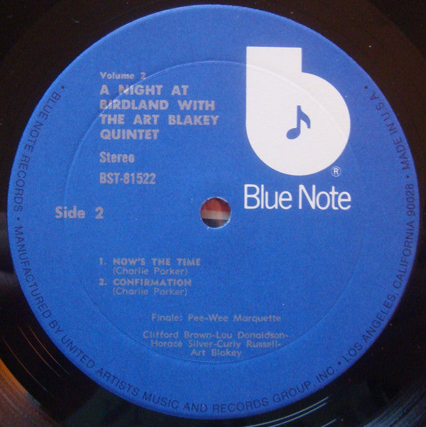 Art Blakey Quintet : A Night At Birdland, Volume 2 (LP,Compilation,Reissue,Stereo)