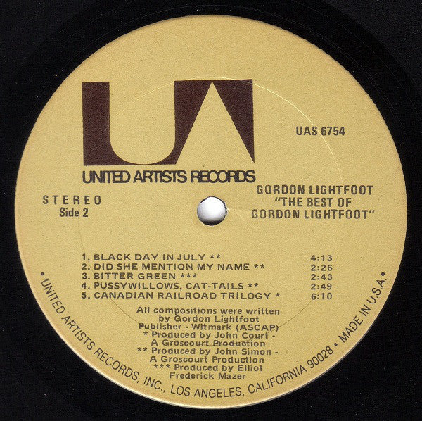 Gordon Lightfoot : The Best Of Gordon Lightfoot (LP,Compilation)