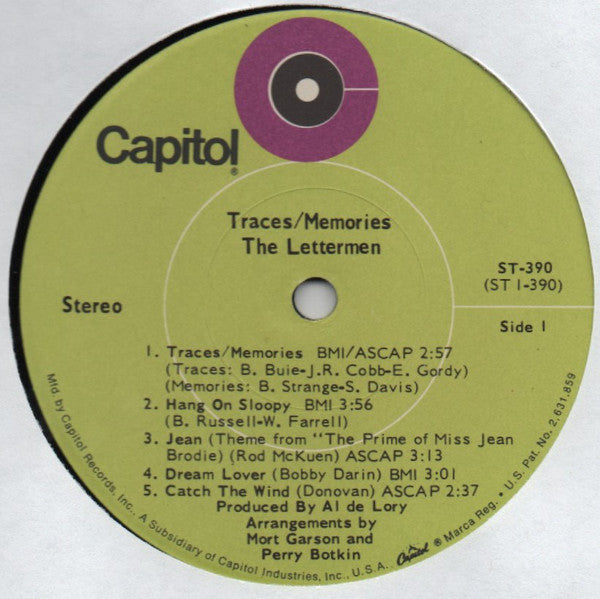 Lettermen, The : Traces/Memories (LP,Album,Stereo)