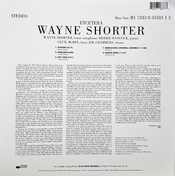 Wayne Shorter : Etcetera (LP,Album,Reissue,Stereo)