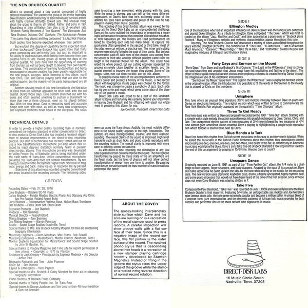 New Brubeck Quartet, The : A Cut Above ! (LP,Album,Limited Edition,Numbered)