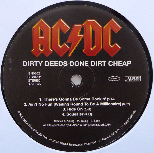 AC/DC : Dirty Deeds Done Dirt Cheap (LP,Album,Reissue,Remastered)