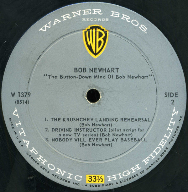 Bob Newhart : The Button-Down Mind Of Bob Newhart (LP,Album,Mono)