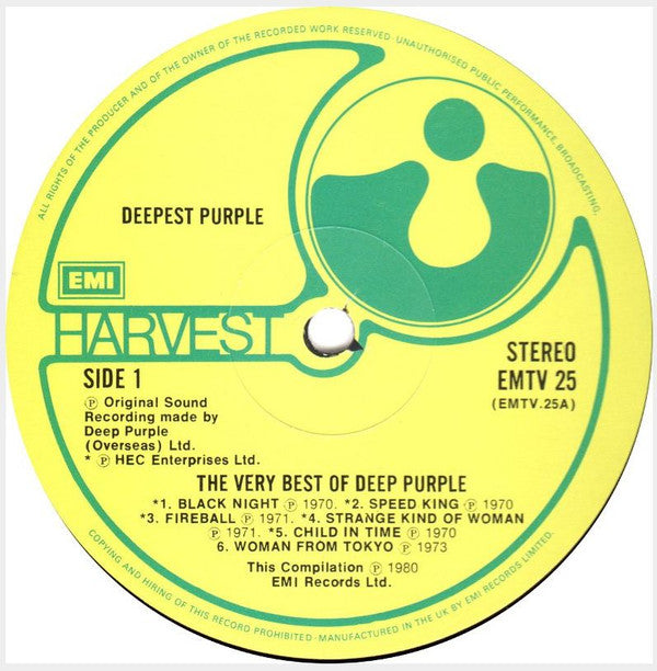 Deep Purple : Deepest Purple (The Very Best Of Deep Purple) (LP,Compilation)