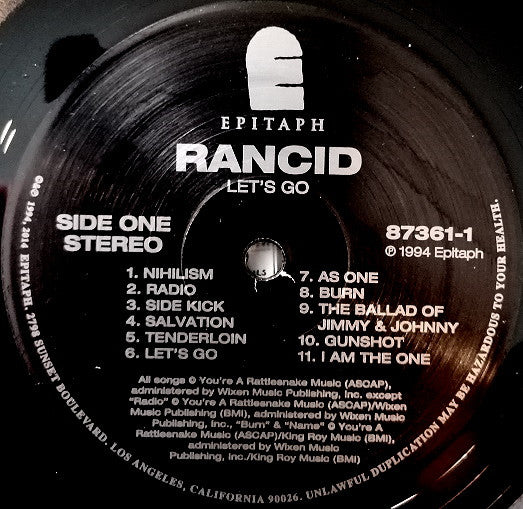Rancid : Let's Go (LP,Album,Reissue)