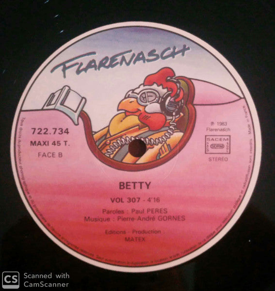 Betty : Je T'Aime Plus Va T'En (12",45 RPM,Maxi-Single,Stereo)