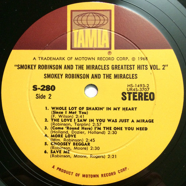 Miracles, The : Greatest Hits Vol. 2 (LP,Album,Compilation,Stereo)