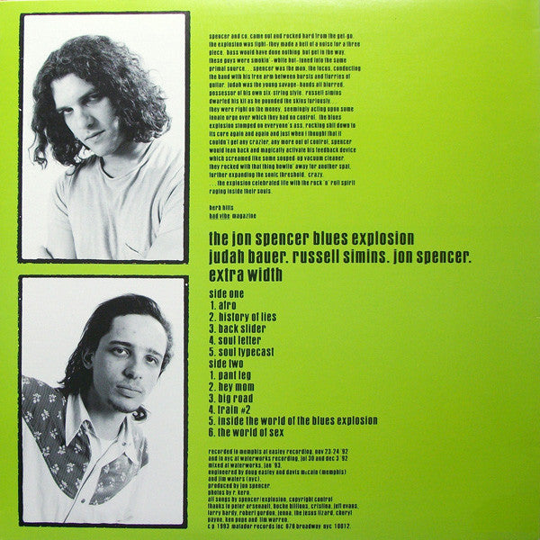 Jon Spencer Blues Explosion, The : Extra Width (LP,Album)