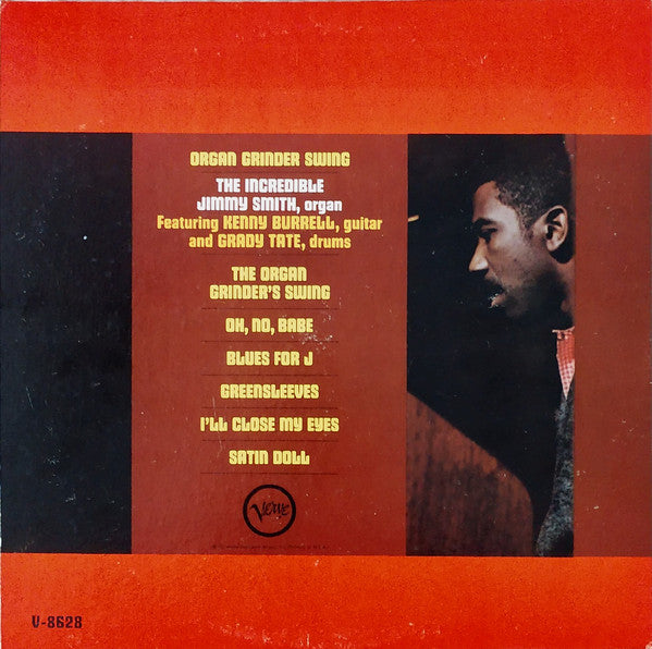 Jimmy Smith Featuring Kenny Burrell And Grady Tate : Organ Grinder Swing (LP,Album,Mono)