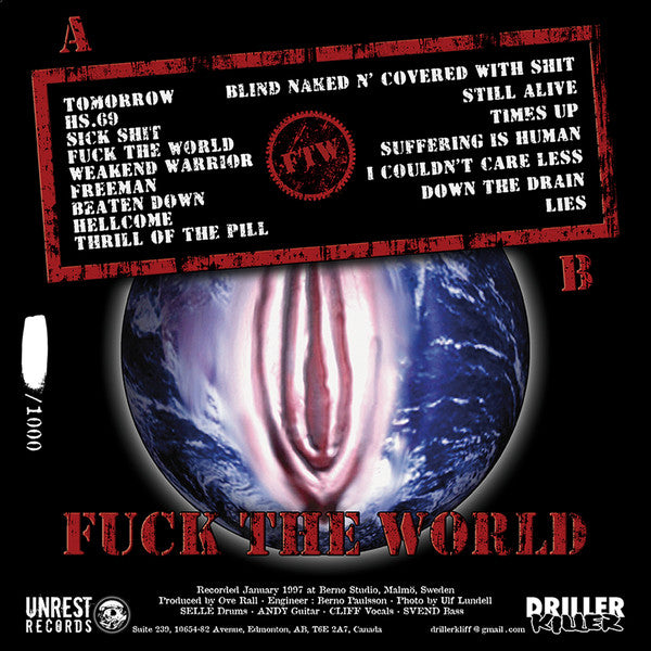 Driller Killer : Fuck The World (LP,Album,Limited Edition,Numbered,Reissue)