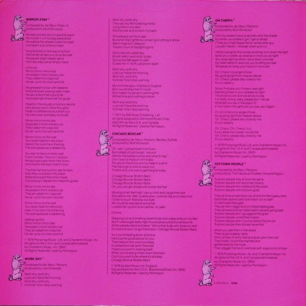 Fabulous Poodles : Mirror Stars (LP,Compilation)