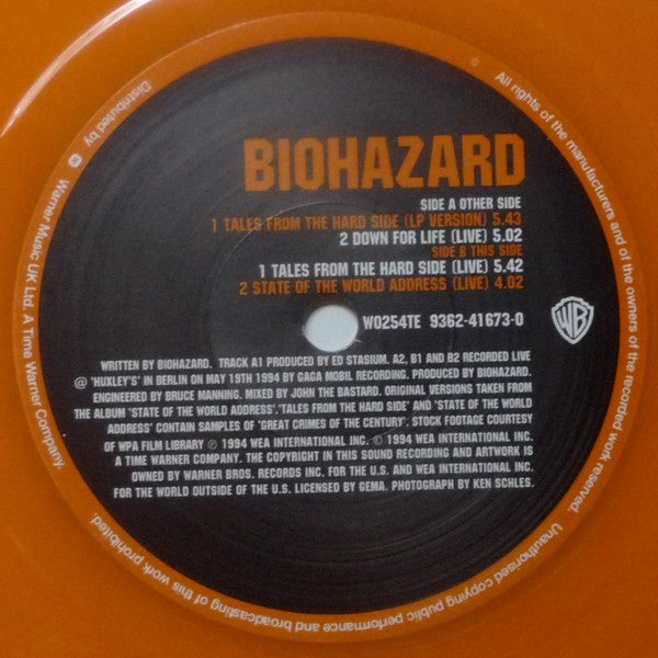 Biohazard : Tales From The Hard Side (10",33 ⅓ RPM,Single,Limited Edition,Numbered)