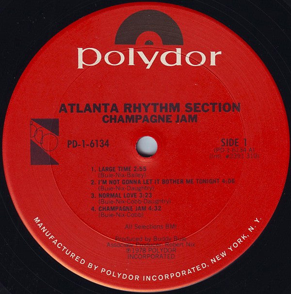 Atlanta Rhythm Section : Champagne Jam (LP,Album)