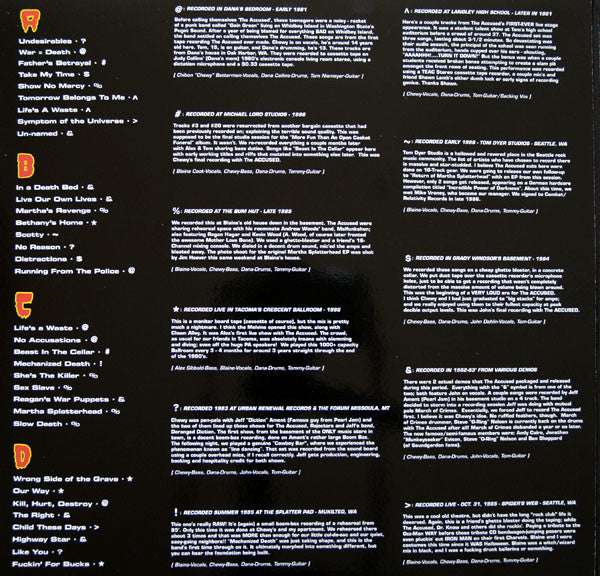 Accüsed, The : The Archive Tapes 1981-1986 (LP,Compilation,Limited Edition)