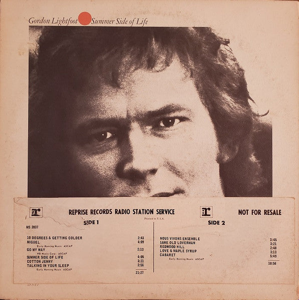 Gordon Lightfoot : Summer Side Of Life (LP,Album,Promo,Stereo)