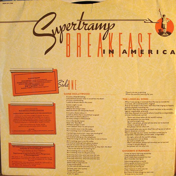 Supertramp : Breakfast In America (LP,Album,Stereo)