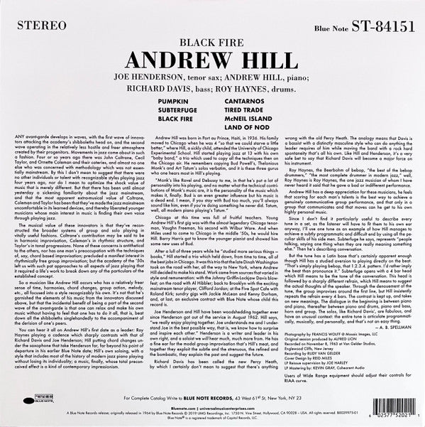 Andrew Hill : Black Fire (LP,Album,Reissue,Stereo)