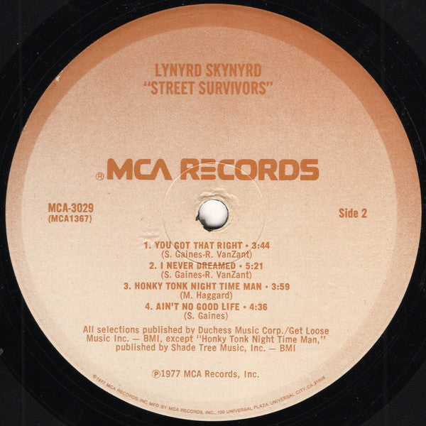 Lynyrd Skynyrd : Street Survivors (LP,Album,Stereo)