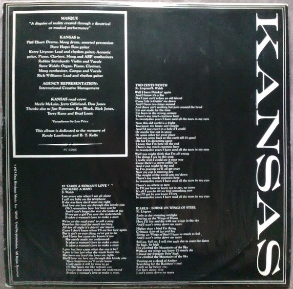 Kansas (2) : Masque (LP,Album)