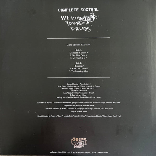 Complete Control : We Want Your Drugs (12",45 RPM,EP,Limited Edition)