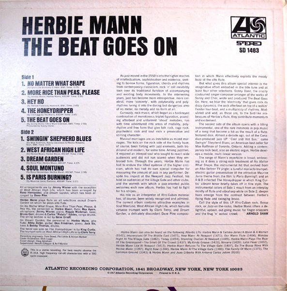Herbie Mann : The Beat Goes On (LP,Album)