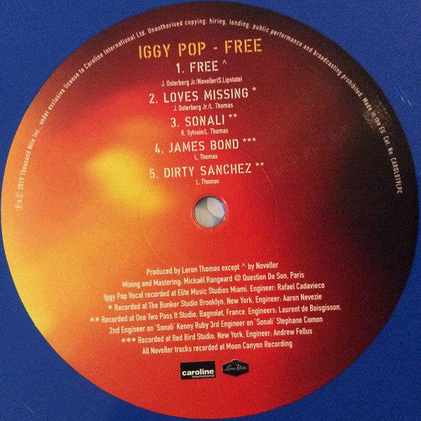 Iggy Pop : Free (LP,Album,Limited Edition)
