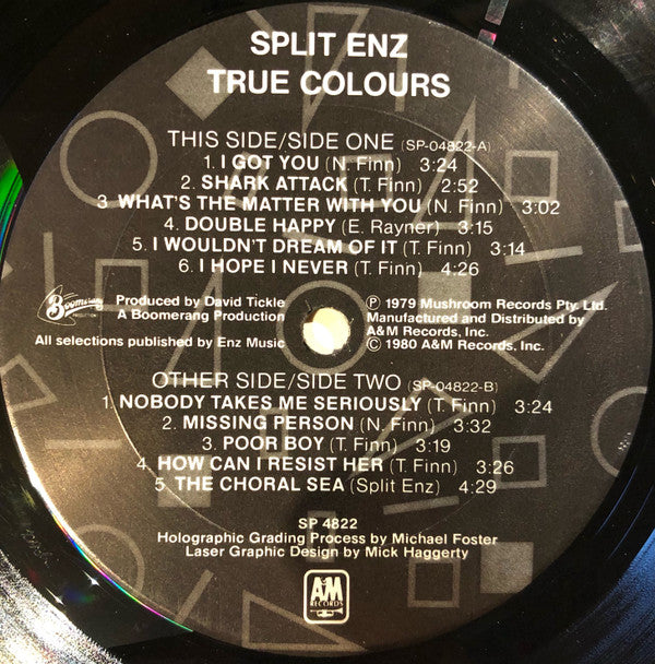 Split Enz : True Colours (LP,Album,Etched)