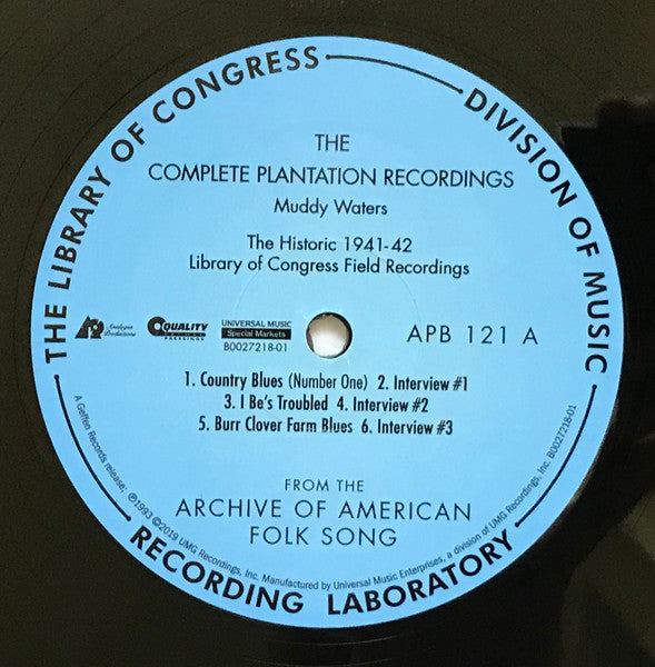 Muddy Waters : The Complete Plantation Recordings (The Historic 1941-42 Library Of Congress Field Recordings) (LP,Compilation,Limited Edition,Numbered,Reissue,Mono)