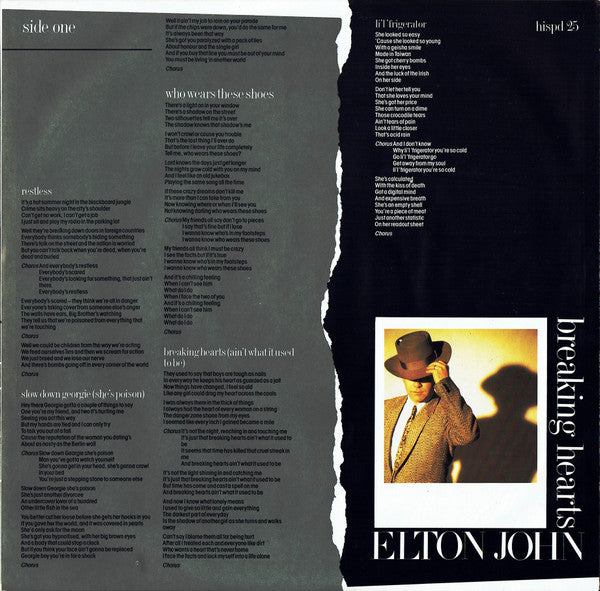 Elton John : Breaking Hearts (LP,Album)