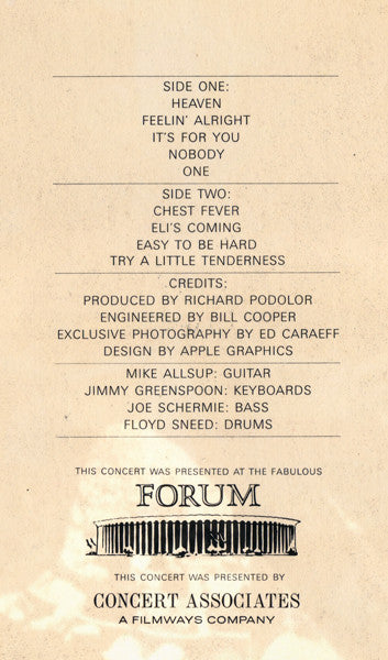 Three Dog Night : Captured Live At The Forum (LP,Album)
