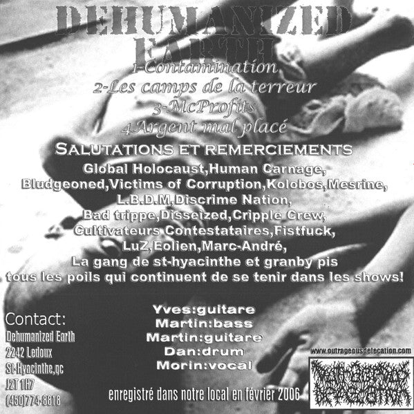 Global Holocaust / Dehumanized Earth : Global Holocaust / Dehumanized Earth (7",45 RPM)