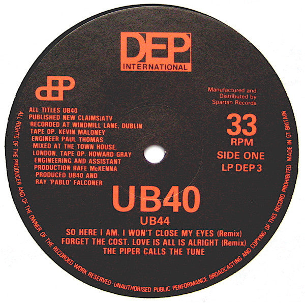 UB40 : UB44 (LP,Album,Limited Edition)