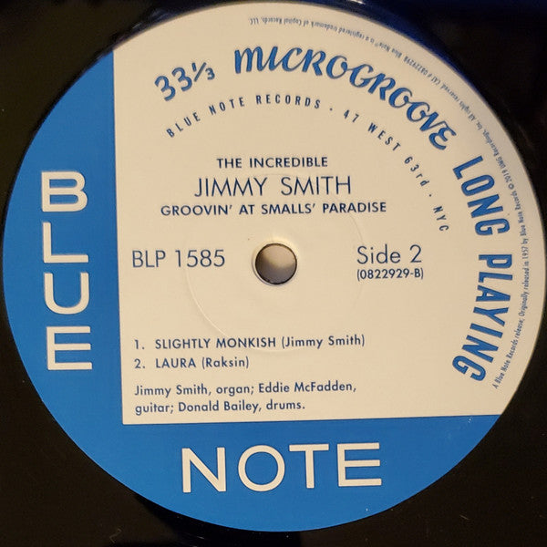 Jimmy Smith : Groovin' At Smalls' Paradise (Volume 1) (LP,Album,Reissue,Mono)