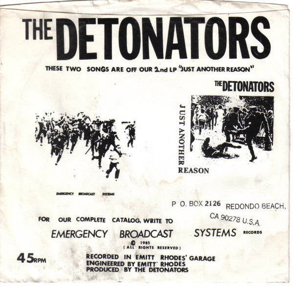 Detonators, The : Yer Child's War (7")
